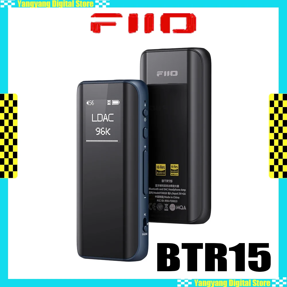FiiO BTR15 усилитель для наушников Bluetooth 5 1 DSD256 приемник LDAC/aptX адаптивный с 3 мм/4 4 мм