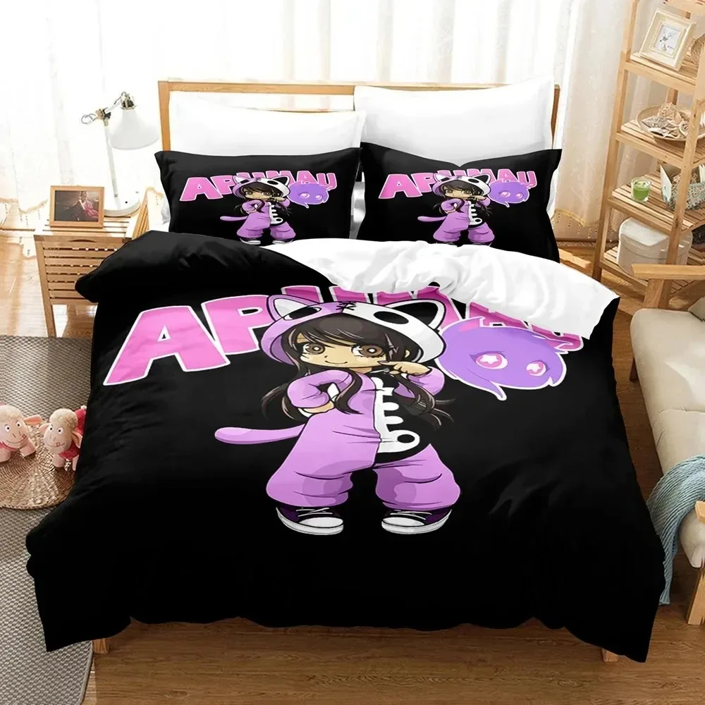 3D аниме Kawaii Girls Aphmaus комплект постельного белья для мальчиков и девочек Twin Queen Size