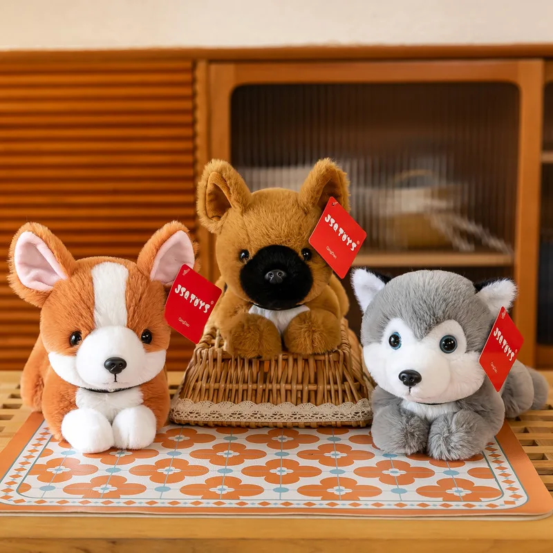 Игрушки JSQ плюшевая игрушка хаски лежащая декоративный подарок для комфорта