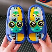 2022 new frog childrens slippers summer cartoon soft bottom girls comfortable and breathable home bathroom baby indoor shoes