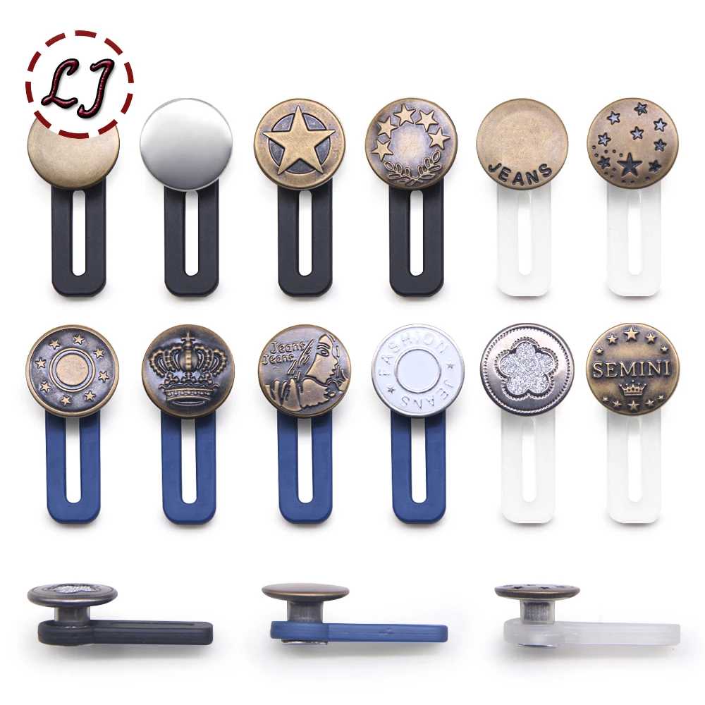 

3 шт. волшебный металлический удлинитель для пуговиц для брюк джинсов свободное шитье Регулируемый выдвижной удлинитель талии расширитель талии