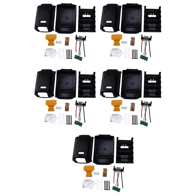 

5X для Dewalt 10 ядер 18 в/20 в, литий-ионная батарея, замена пластмассы чехол Kit Dcb180, корпус литий-ионной батареи (без аккумуляторной батареи)