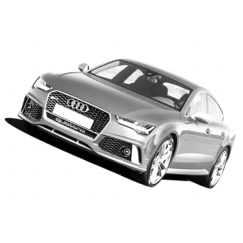 Полный комплект кузова в стиле RS7 для Audi A7 16-19 передний бампер с решеткой задний