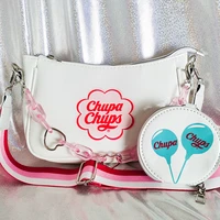 2022 sweet cute lollipop shoulder bags kawaii lolita crossbody bag women handbag with heart chain coin purse female wallet
