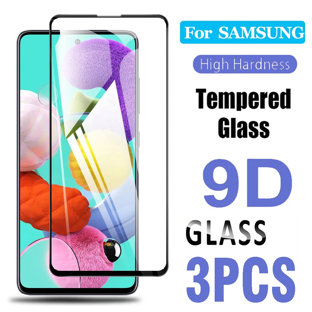 

9H Full Tempered Glass For Samsung Galaxy A31 A41M31 A53 A33 A91 A21S A20E A20S A10SA13 A52 M51 A51 A71 A73 s Screen Protector