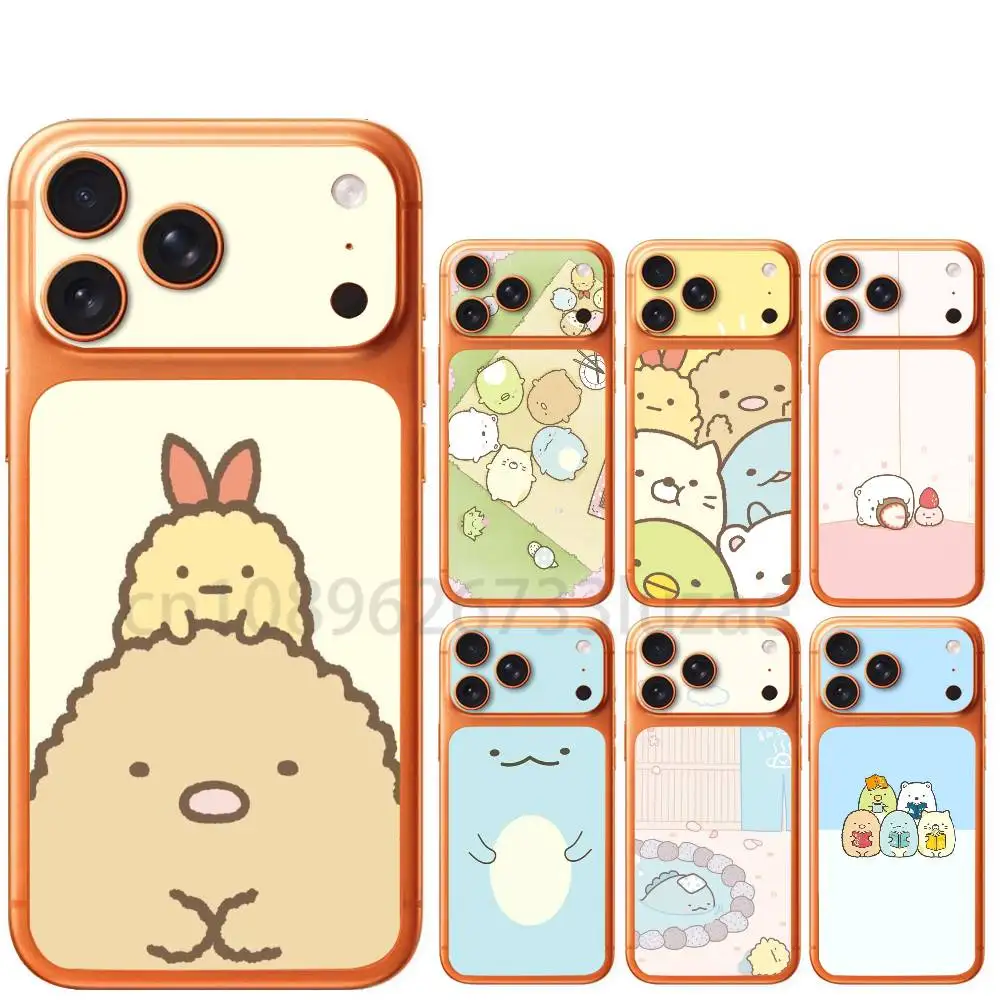 Фото Милая защитная пленка с изображением персонажей S-Sumikko Gurashi для iPhone 17 Pro и 17 ProMax, устойчивая к царапинам. №1