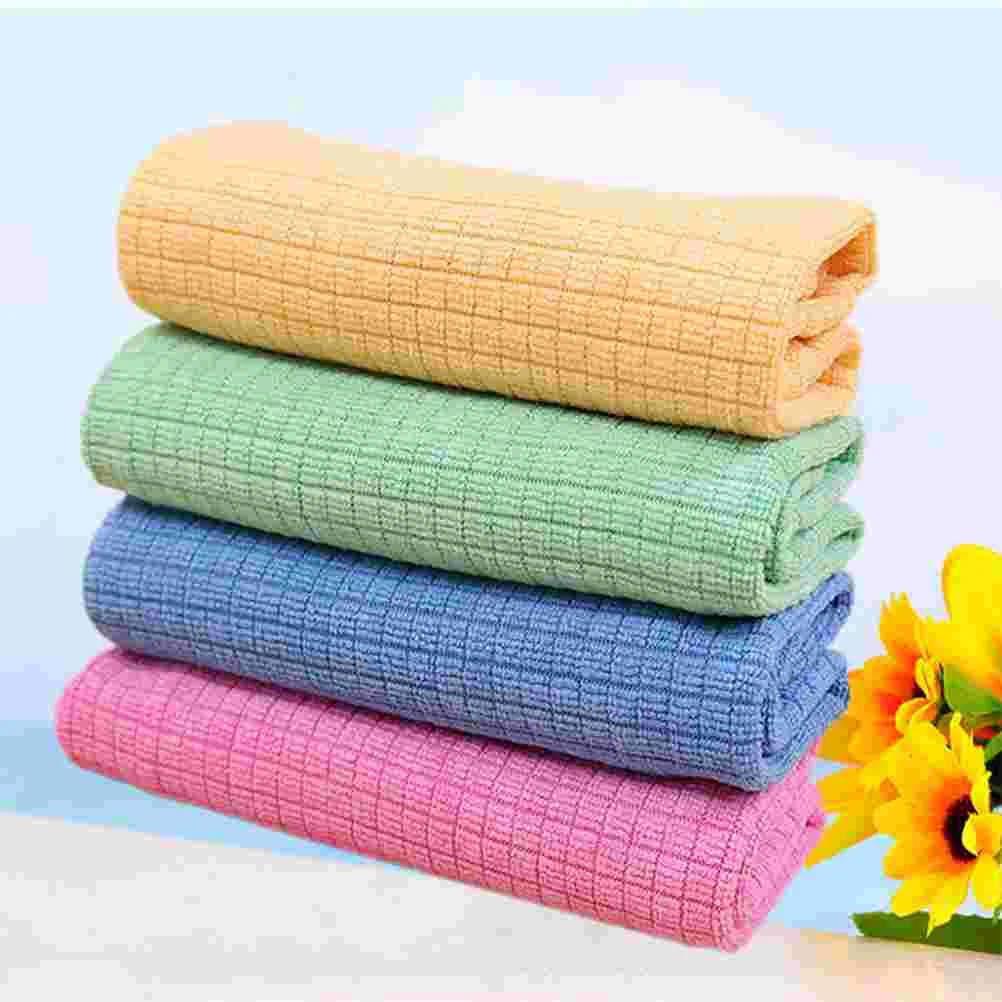 

4pcs Washable Cleaning Cloth Dish Rags Towels For Washing Dishes Microfiber Dishcloths For Kitchen Kitchen Dish Cloths