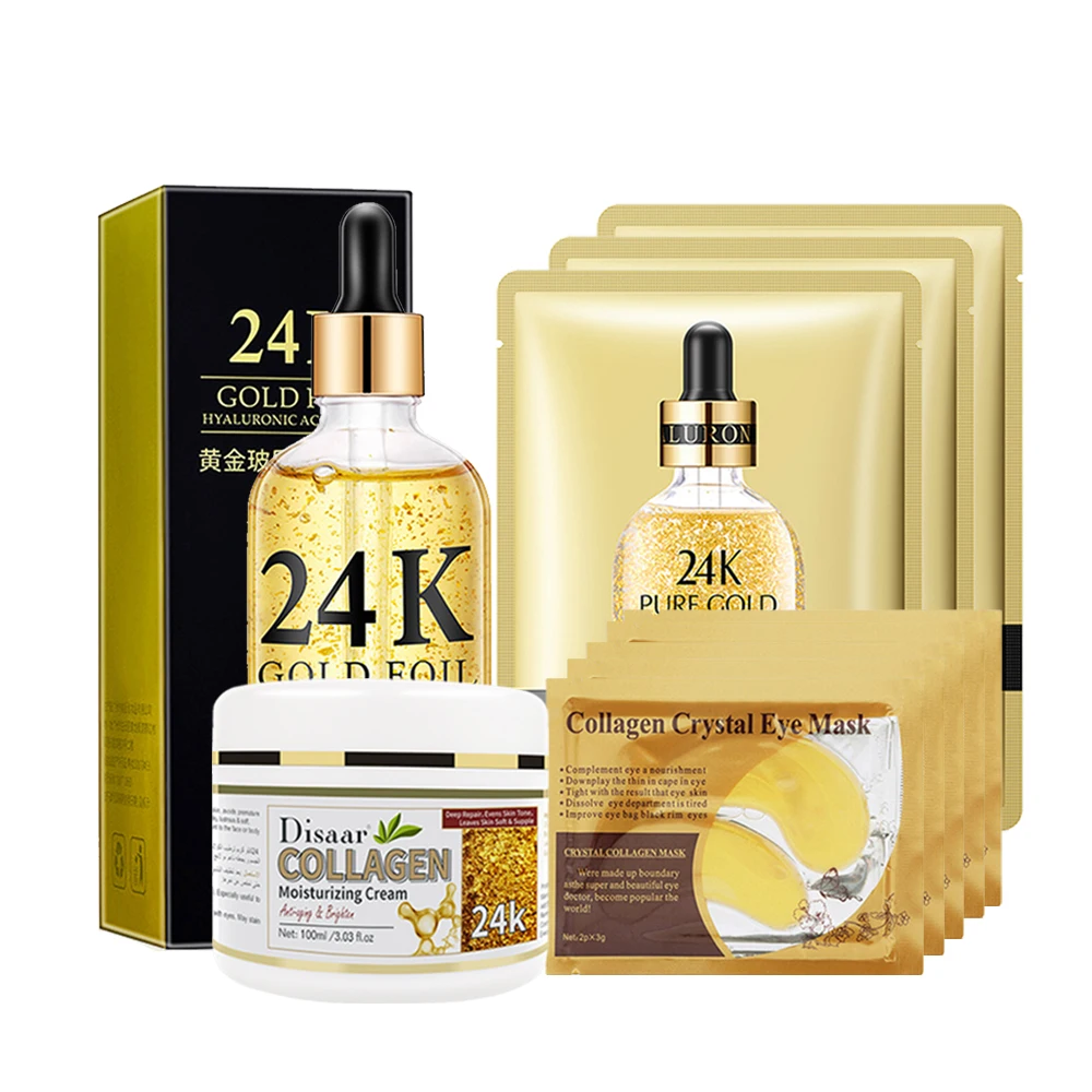 

24k Collagen Anti-wrinkle Aging Cream Fade Dark Circles Firming Nourish Eye Mask Freckle Brighten Essence Moisturiz Repair Mask