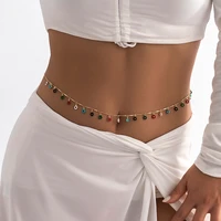 colored doughnut trouser chain body chain hip hop versatile spice girl waist chain