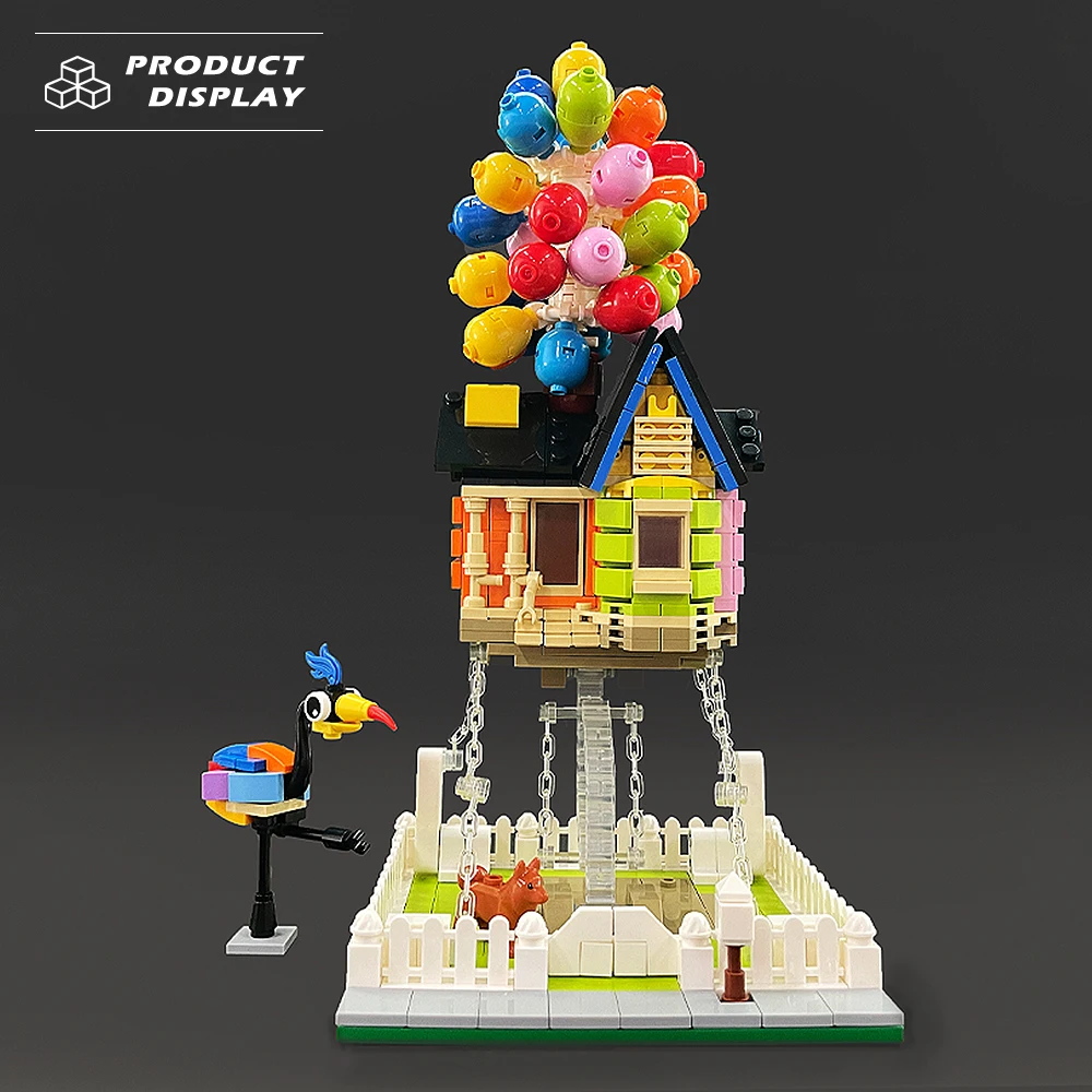 World Tour Flying House MOC Creative Expert Модель Городской Пейзажа Классическая Пленочная Игрушка