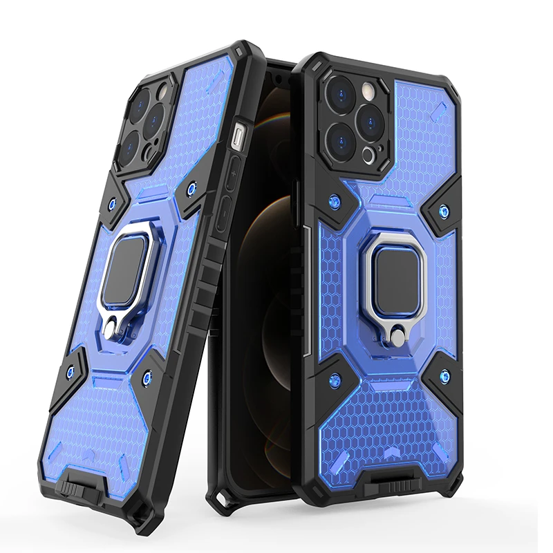 

Armor Camera Protection Phone Case For iPhone 12 11 Pro Max Mini XR XS Max X Magnetic Ring Holder Stand Cover