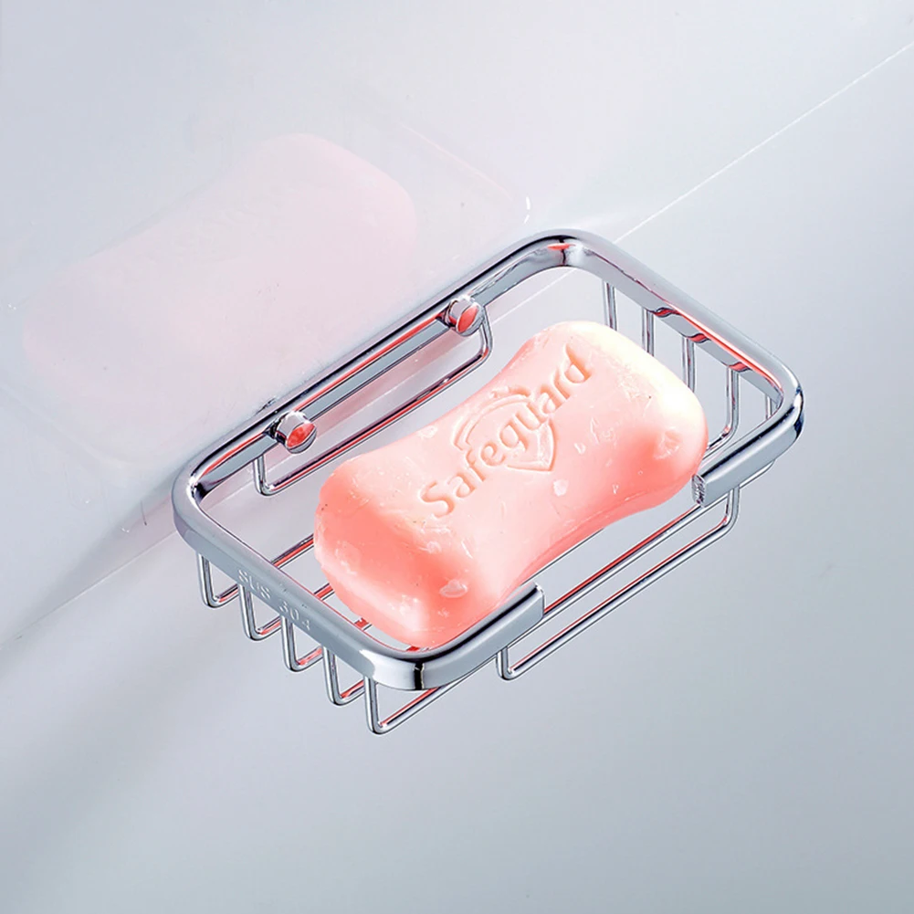 

Stainless Steel Soap Dishes Wall Mounted Shower Soap Holder Bathroom Storage Box Container Soap Dish Basket Tray Rack