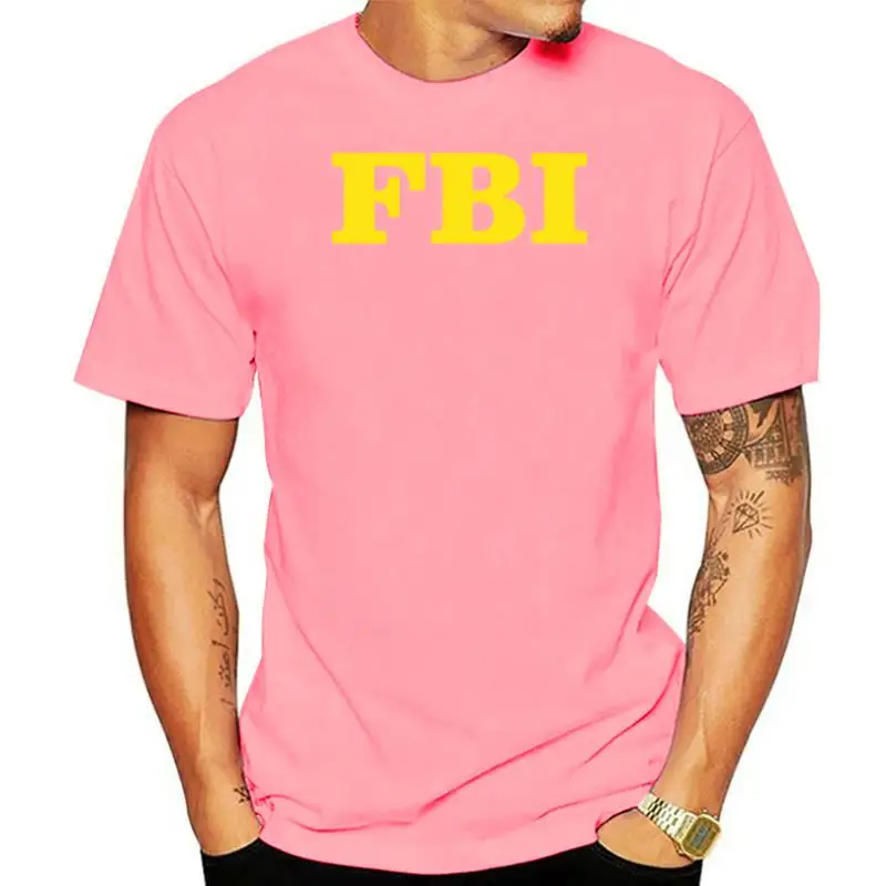 

Fbi Shirt for Men Fun Gift Idea Cool Print Front and Back Tops 2022 Short Shirt Hip Hop Starnger Things Polyester T Shirt