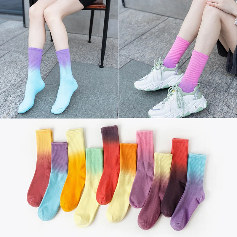 

Fashion tie dye socks for men and women pure cotton new socks