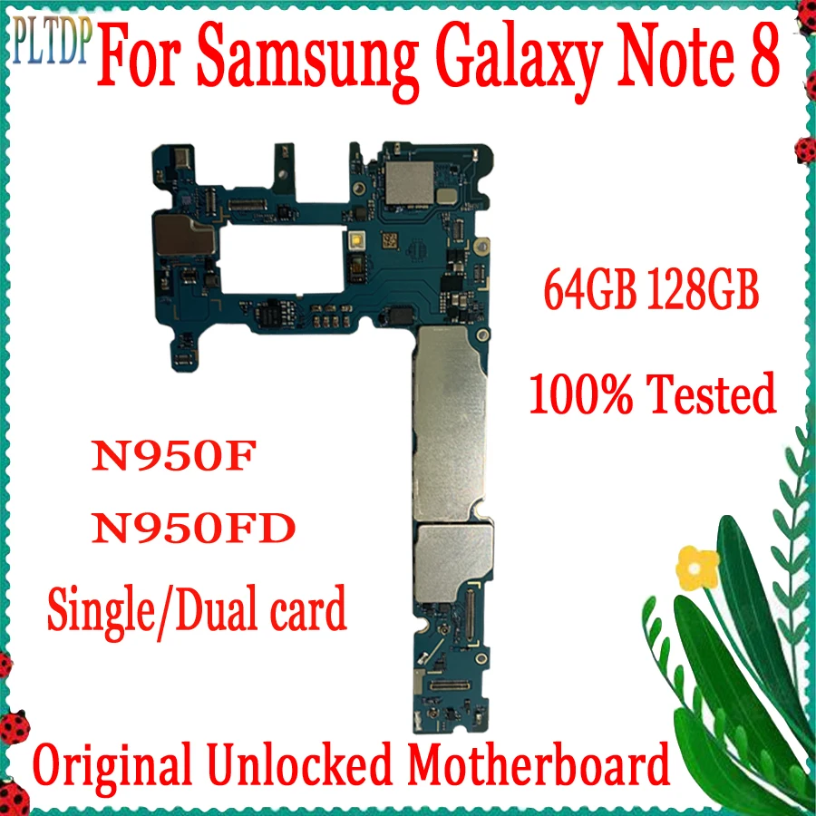 Материнская плата Samsung Galaxy Note 8 N950F N950FD 64 ГБ 128 оригинальная разблокированная
