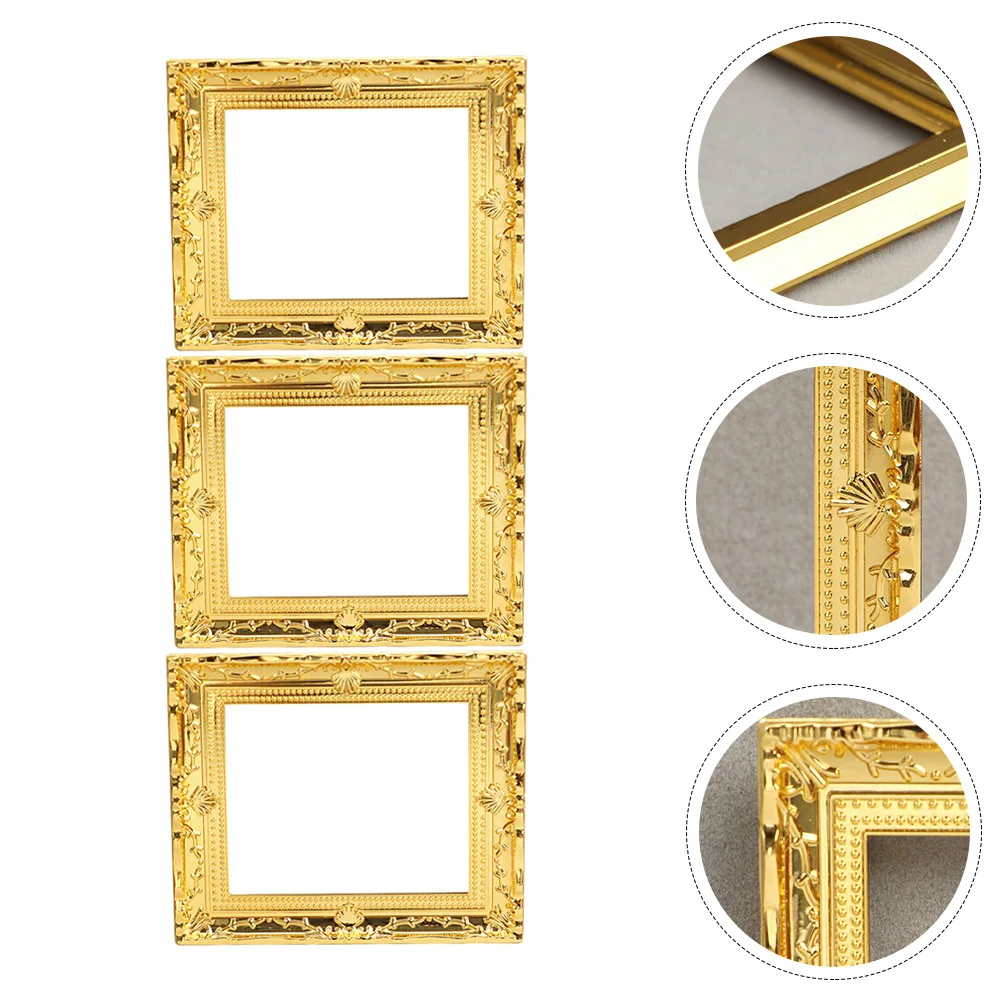 3 шт. рамка для кукольного домика декоративная фотография мини-миниатюрные