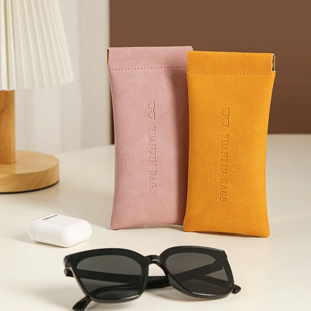 

Fashion Soft Leather Eyewear Waterproof Lipstick Pouch Sunglasses Pouch Eyewear Case Glasses Bag
