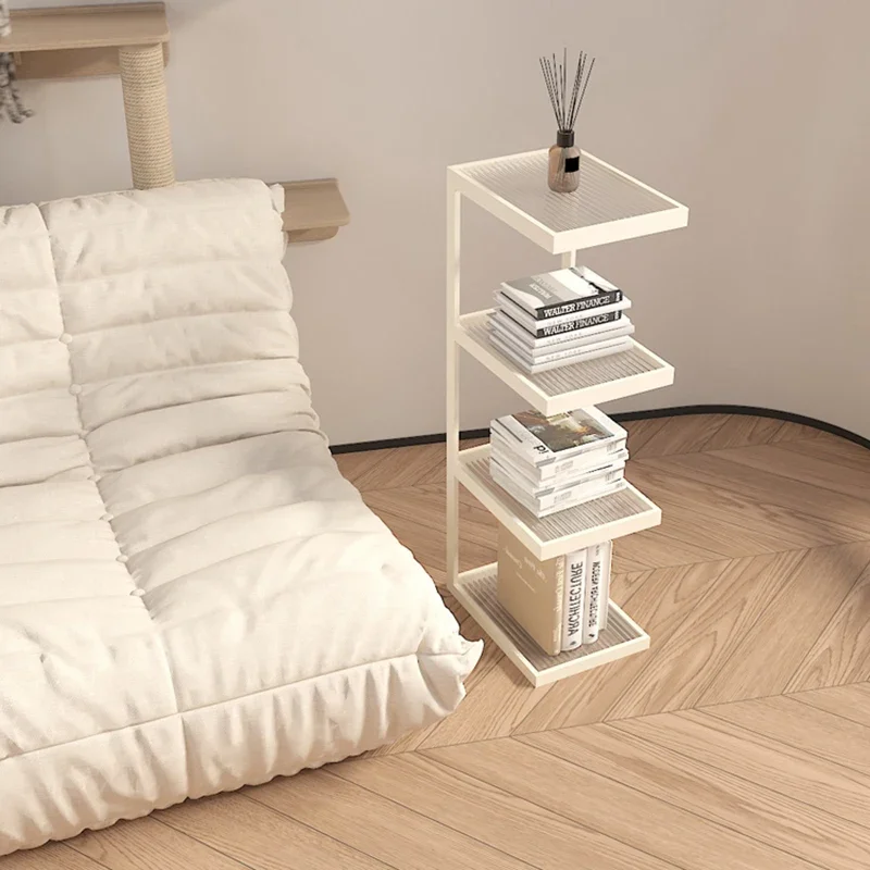 Прозрачный книжный шкаф в скандинавском стиле белый Разделитель с низким углом