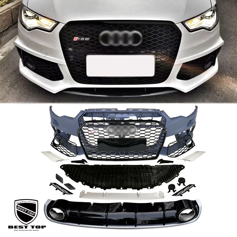 

Body Appearance Kit For Audi A6 S6 Upgrade RS6 2012 or 2017 C7 PP Carbon Resin Tail Bumper Car Accessories