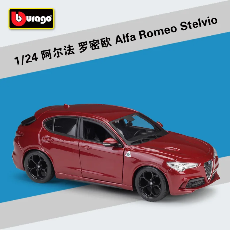 

Bburago 1:24 Alfa Romeo Stelvio Diecast Red Static Simulation Alloy Model Car B160