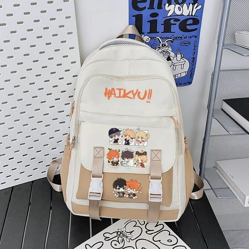 волейбол аниме Haikyû рюкзак Дышащая сетка 30 × 45 15 см черная белая синяя розовая Haikyuu