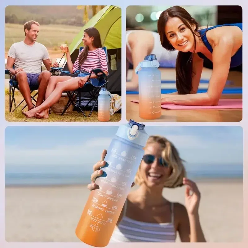 Набор пластиковых стаканчиков с градиентом 3 шт