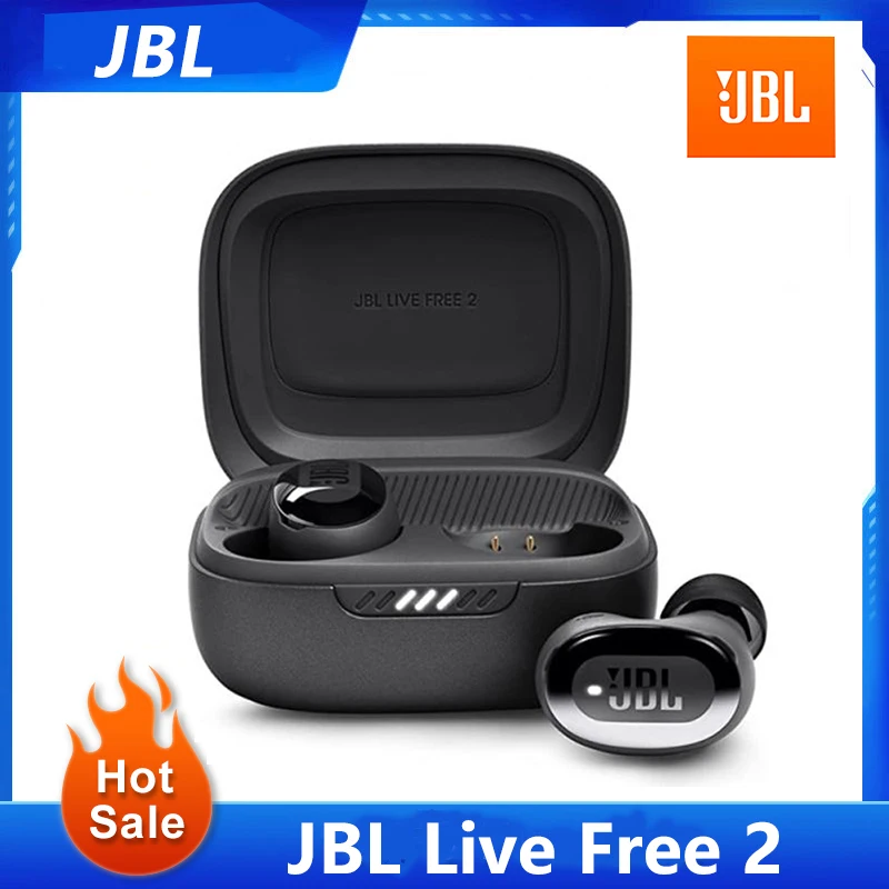 

Оригинальная Беспроводная Bluetooth-гарнитура JBL Live Free 2, шумоподавляющая гарнитура Bluetooth 5,2, удобная, черная, синяя, розовая