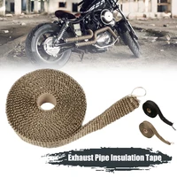 5cm5m motorcycle exhaust thermal tape header heat wrap manifold insulation roll resistant with 4pcs stainless ties