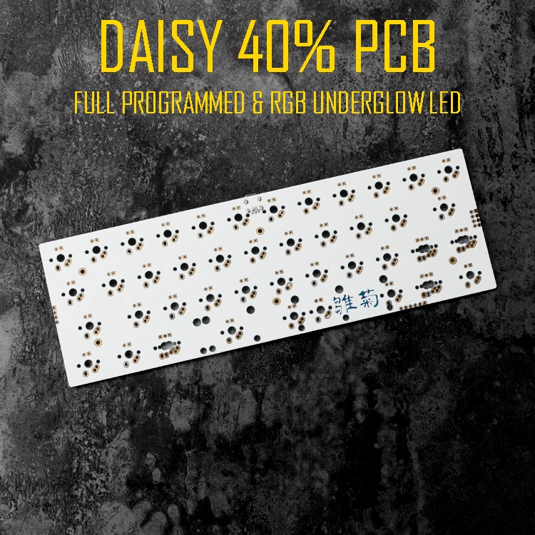 Daisy40% PcbTKG-TOOLS Нижняя подсветка RGB Led PCB 40% Программирование Mx Alps Matias Двойная