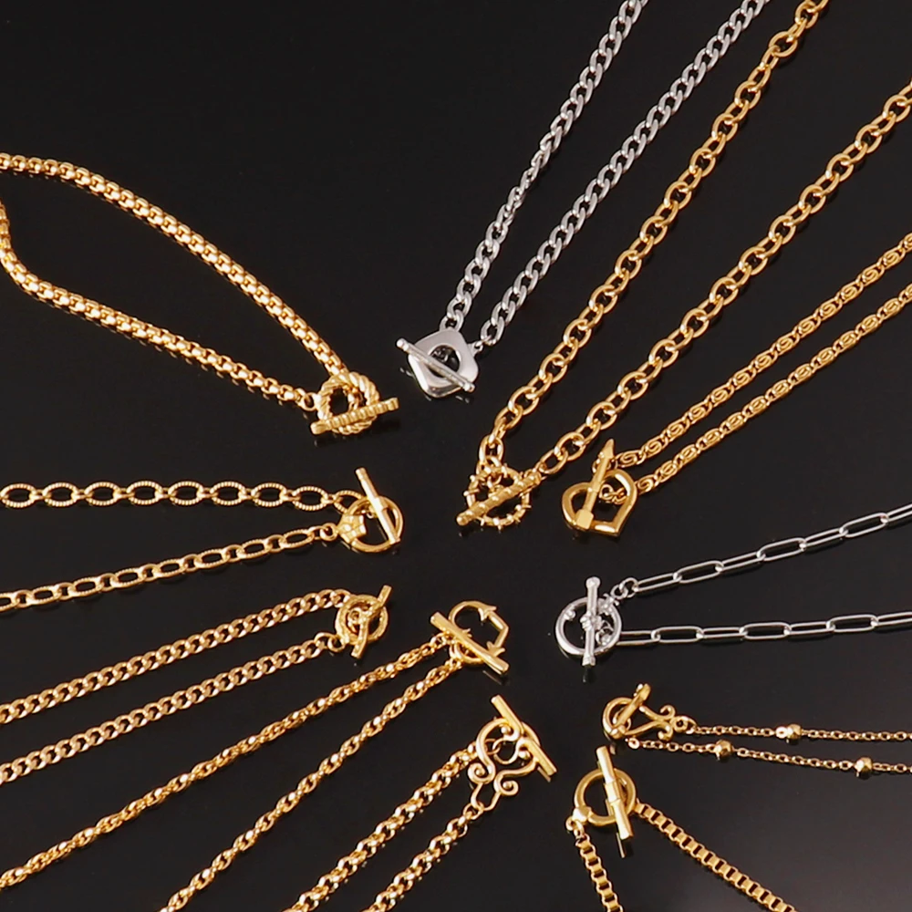 Массивное ожерелье ожерелья-чокеры из нержавеющей стали для женщин колье-чокер с