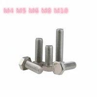 151025pcs 304 stainles steel hexagon bolt screw and nut set large full extension screw m4 m5 m6 m8 m10 length 8mm 60mm