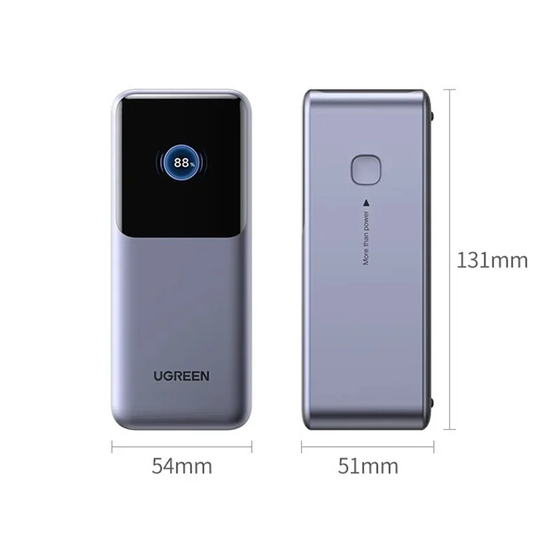 UGREEN Nexode Power Bank 20000 мАч 130 Вт Электростанция для быстрой зарядки Светодиодный