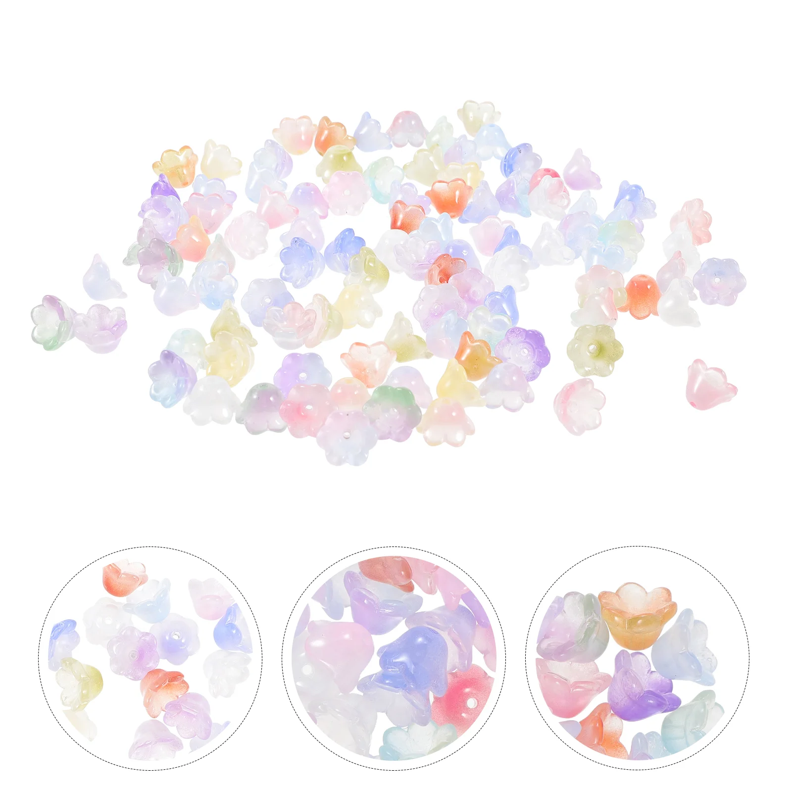 

100 шт., стеклянные бусины для браслетов