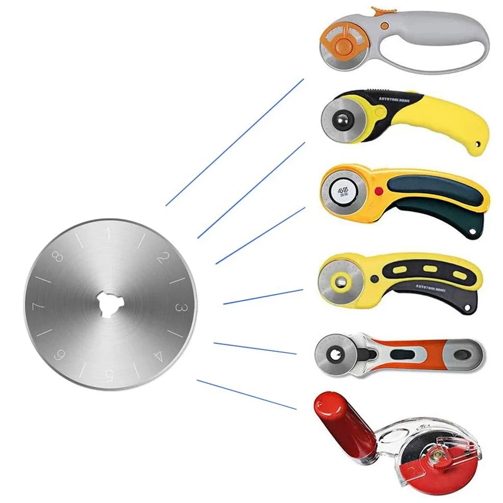 10/5PCS 45mm Rotary Cutter Blade Round Quilting Blades for Fabric Sewing DIY Crafts Replacement Cutting Supplies |