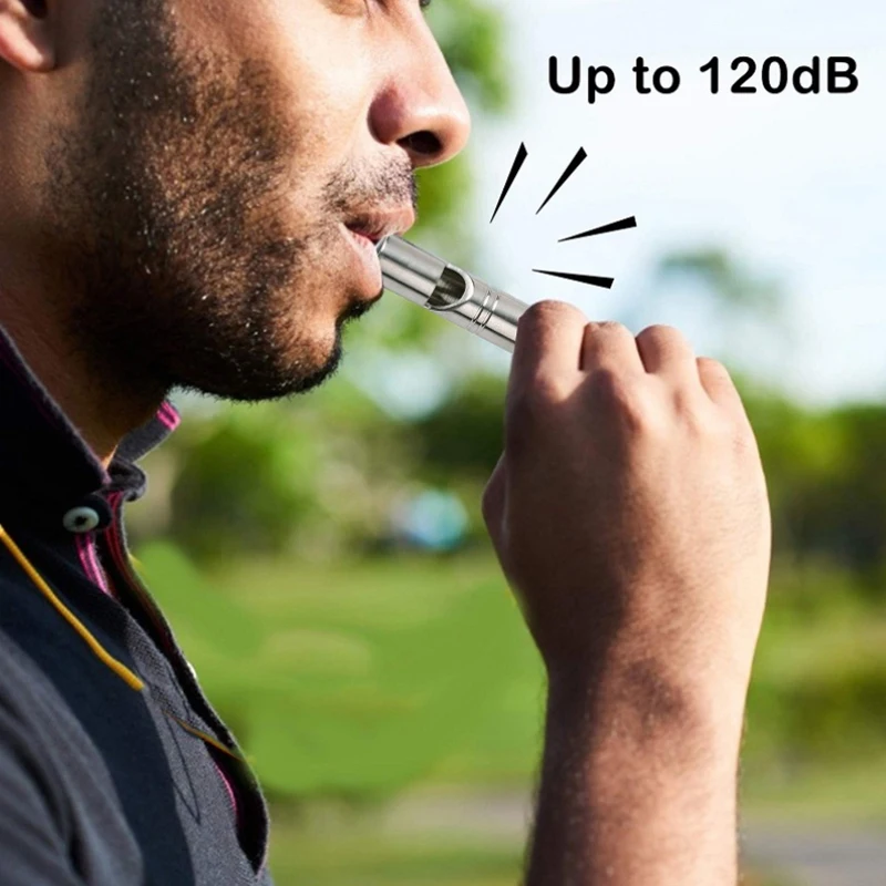 Титановый свисток аварийный со шнурком безопасный для выживания сверхлегкий