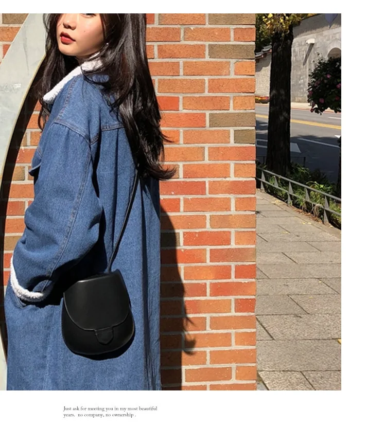 

2022 New Fashion All-match Sewing Thread Vintage Saddle Bag Concise Student Bag Shoulder Bag Crossbody Bag Daily Office