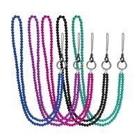 2022 colorful phone charm crystal glass beaded mobile phone chain women wristlet string keychain jewelry