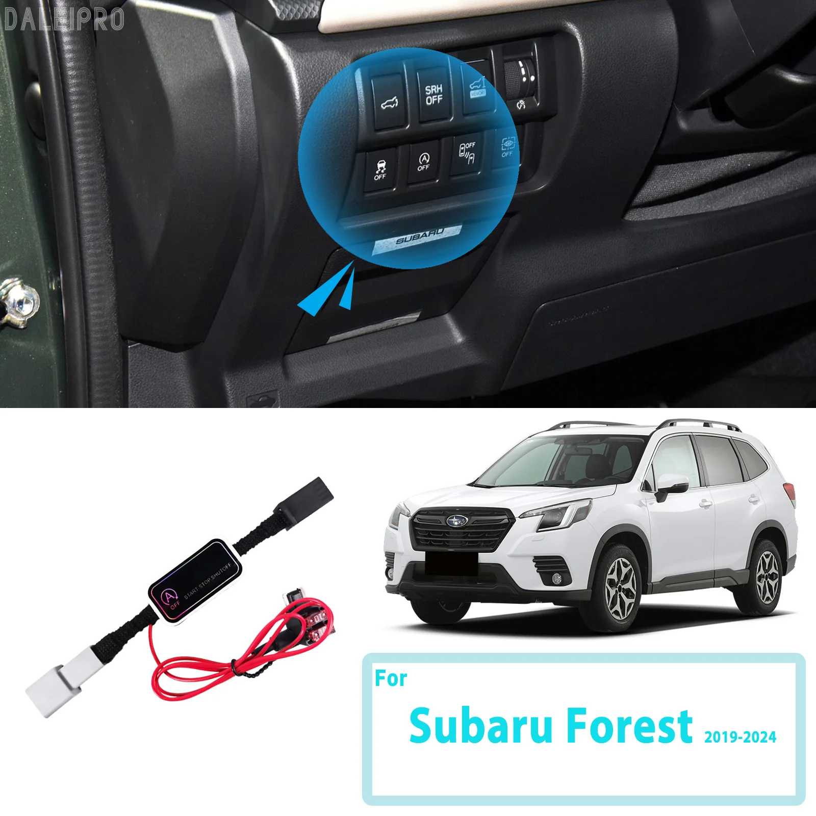 Фото Для Subaru Forester SK 2019-2023 2024, система автоматического запуска двигателя, выключаемая интеллектуальная выключенная система автомобиля, автоматический запуск, стоп-элиминатор №1