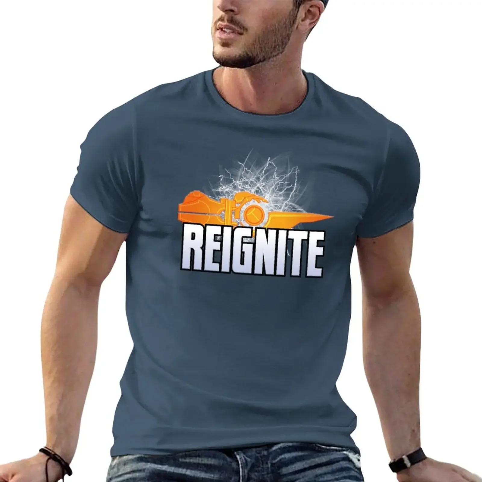 Футболка с логотипом Reignite пустые футболки рубашка животным принтом для