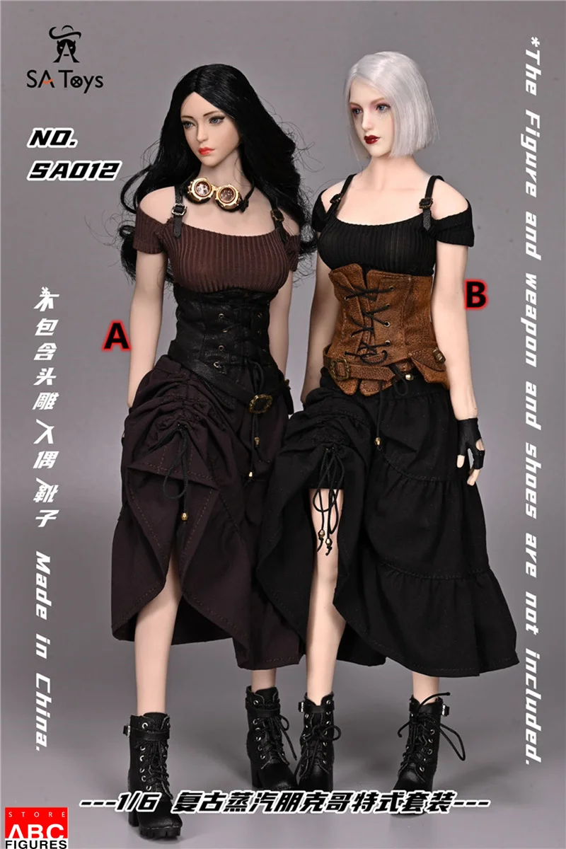 SA Toys SA012 1/6 Ретро стимпанк женская модель костюм в готическом стиле подходит для 12 дюймовых экшн-фигурок Кукольное тело