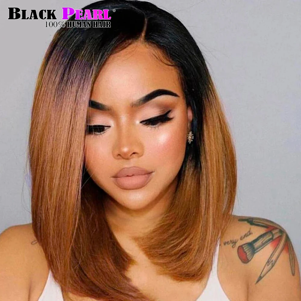 Черный жемчуг прямой 13x4 HD прозрачный парик спереди человеческие волосы Remy для