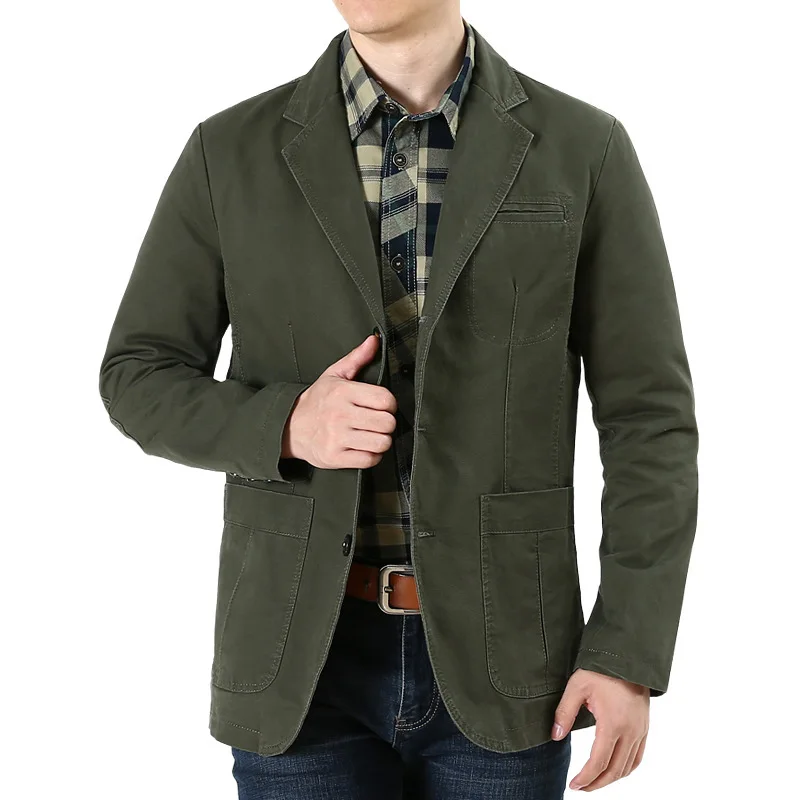 

Men Chaquetas Turn Coat Slim Clothing Men M-4XL Men Plus Breasted Down Blazer Size Autumn Fit Spring Single Hombre Collar Jacket