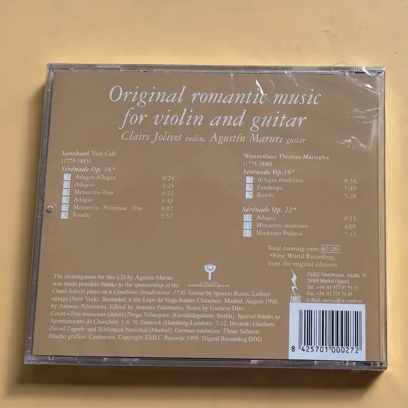 Оригинальный романтический музыкальный CD для скрипки и гитары с романтическими словами о любви для скрипки. (art.: 3920dccbddcca) - 3920dccbddcca