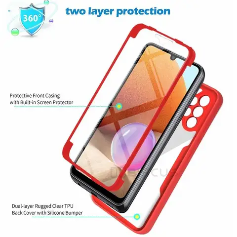 360 Полный чехол для Samsung Galaxy A13 A53 A03S A03 Core A33 A73 A52S 5G A32 A52 A72 M52 A10S A20 A51 A02 A21S A02S M02 A71