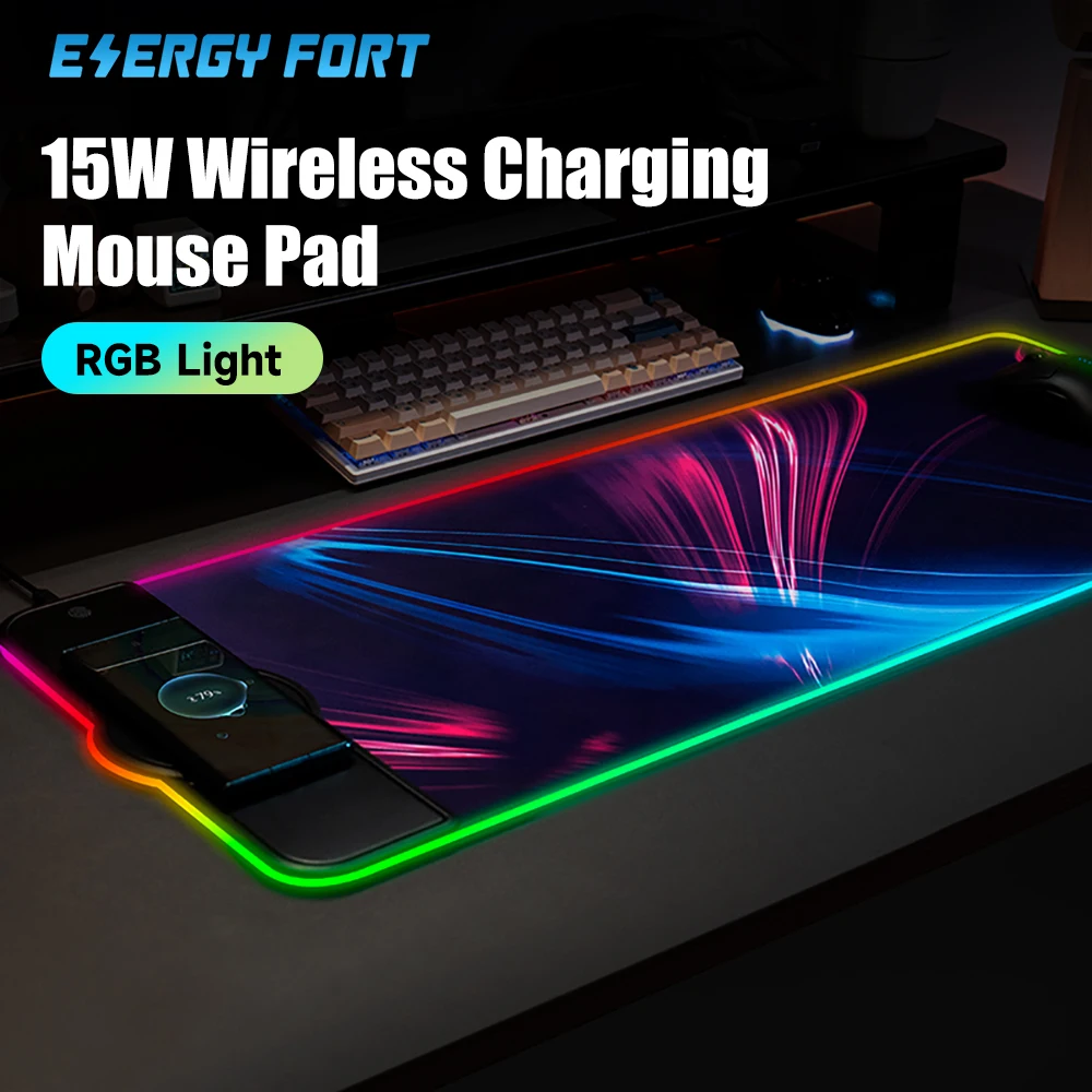 RGB Wireless Charging Mouse Pad Gaming Mice Mat for Logitech G Pro G502 X Plus Superlight G903 G703 Charger Replace Powerplay