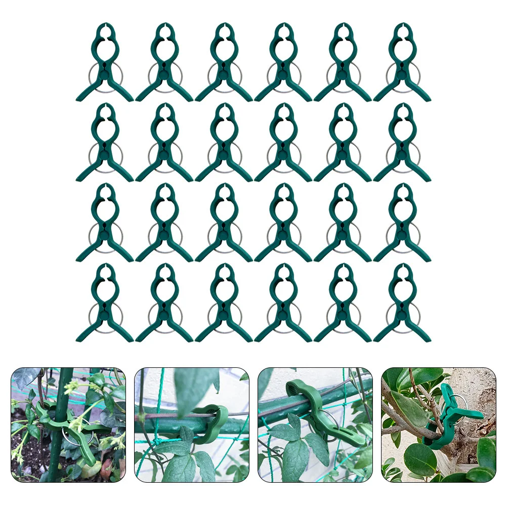 

50 Pcs Flower Stand Garden Clips Tomato Plants Vegetables Plastic Vine Support Clamp Decorations