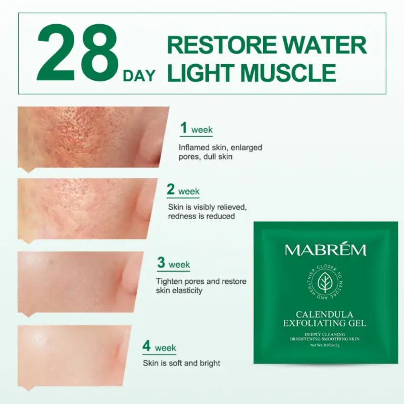 

Calendula Facial Exfoliating Peeling Gel Face Scrub Emulsions Cleansing Moisturizing Remove Blackhead Acne Exfoliators Skin Care