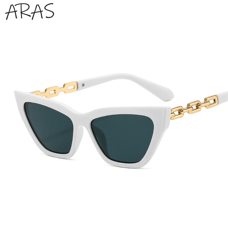

Fashion Small Cat Eye Sunglasses Women Luxury Brand Metal Chain Leg Sun Glasses For Ladies Retro Optical Frame Computer Eyewear