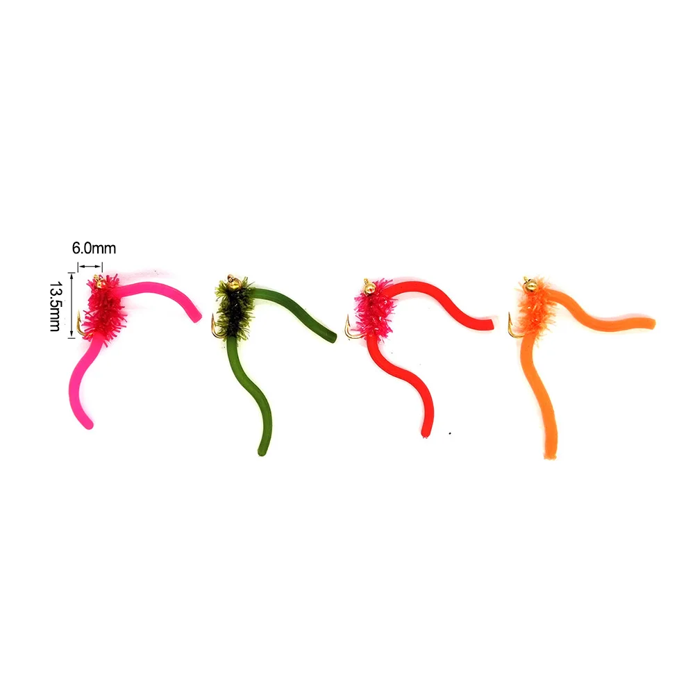

Brand New Fishing Lure Trout Lure Fly Fishing Fly Fishing Lures 13.5*6.0mm 4pcs Fly Bead Head High Carbon Steel
