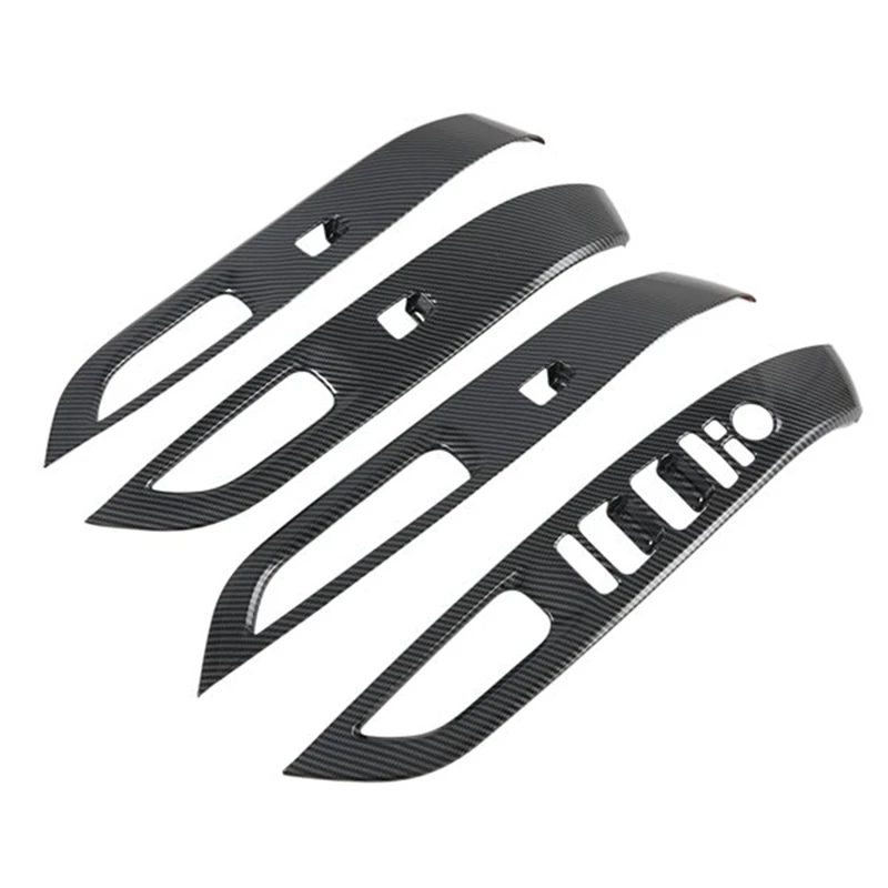 Наклейки на стеклоподъемник автомобиля для Hyundai Tucson L Nx4 2021-2022 углеродное волокно